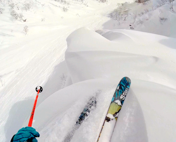 Spine pillow skiing in Japan this Jan. photo: snowbrains