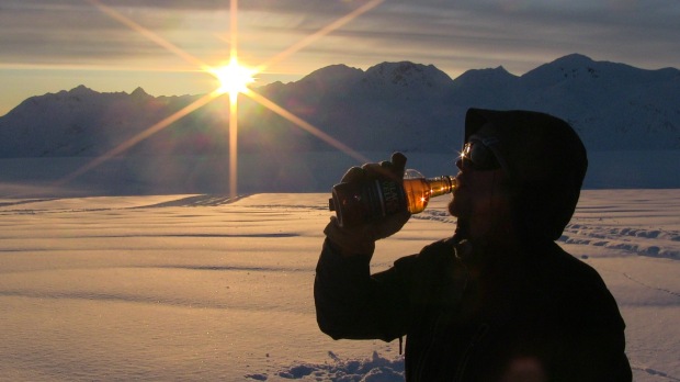 Whiskey never hurt an amazing Alaskan view