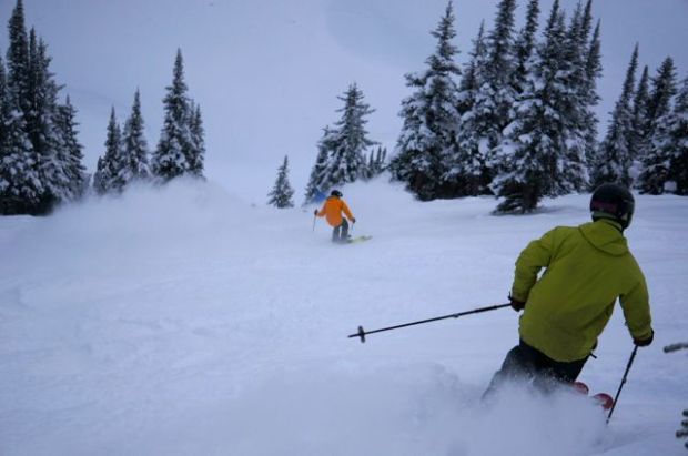 South facing party run on Bowl over. Plenty of snow for everyone.