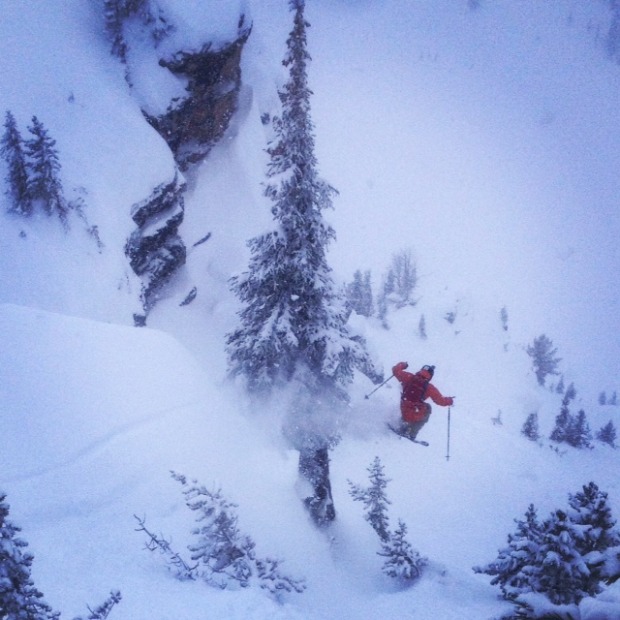 Lucas Wachs sends it off a wave in Dare off of Terminator Ridge.
