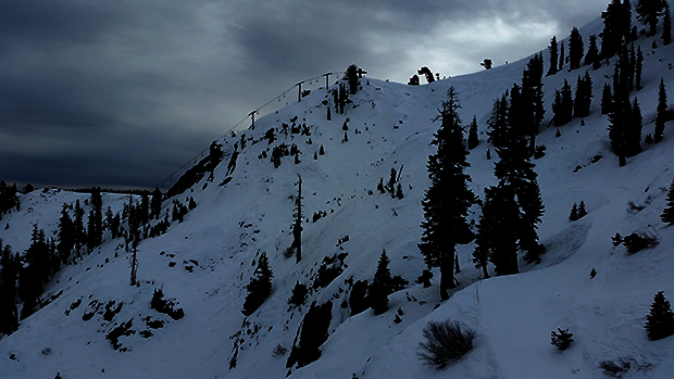 Looking over toward a very fun and smooth Woman's Downhill