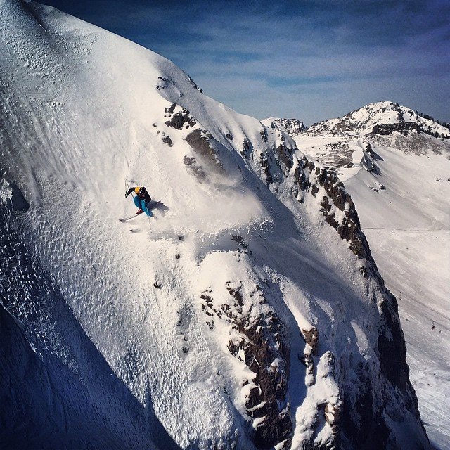 Travis Ganong at Squaw Valley Today, Feb. 10th, 2015. photo: travis ganong facebook