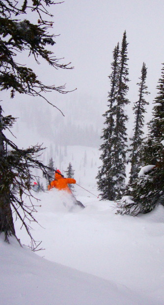 Lane Clark reaping the benefits of interior skiing.