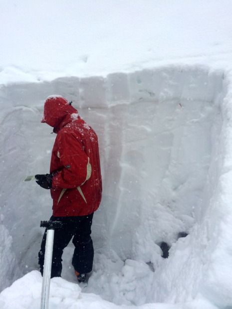 The snow (and rain) is stacking up near Donner Pass
