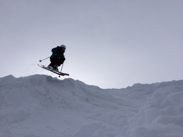 Skier: Meaghann Gaffney on 2/2/15 after 5" of new hit upper mountain