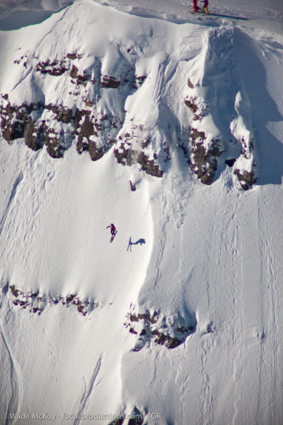 The North Shore of Jackson Hole, WY.  skier:  miles clark.  photo: jh skier
