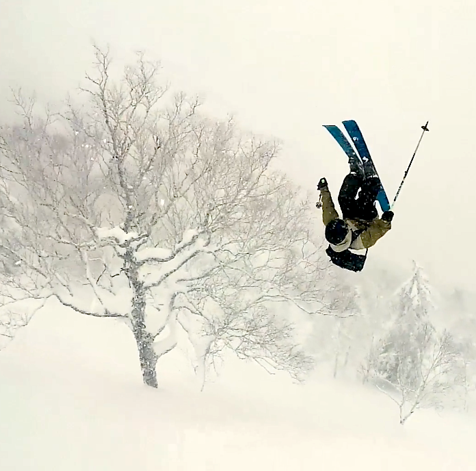 Front flip into tree.