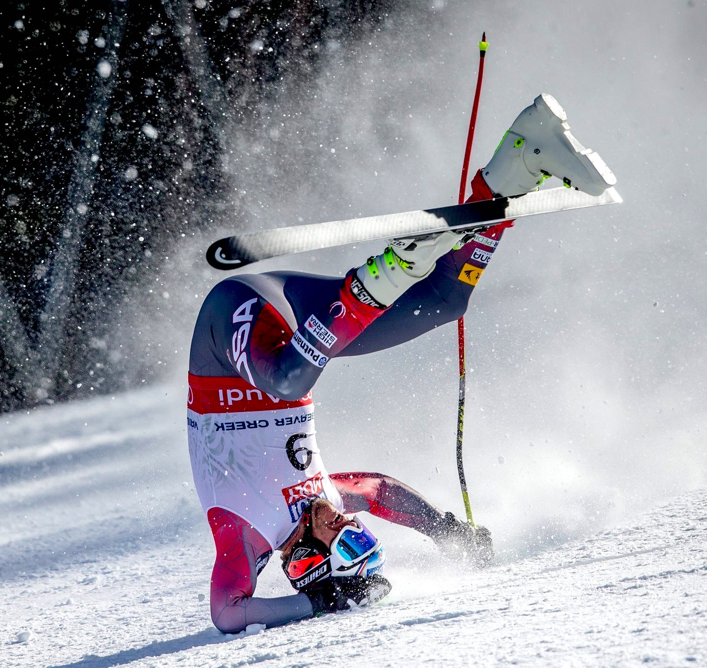 bode miller crash cuts leg