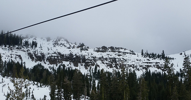 The cloud layer was hanging out right around the Palisades in the AM