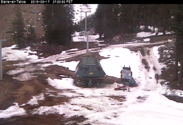 Bottom of Grand View at Sierra-at-Tahoe.  