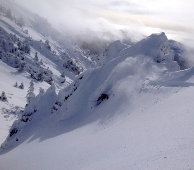 Crow's Peak area on December 18th, 2014. photo: snowbrains.com