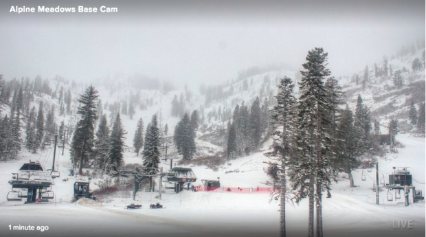 Base of Alpine at 8am today.