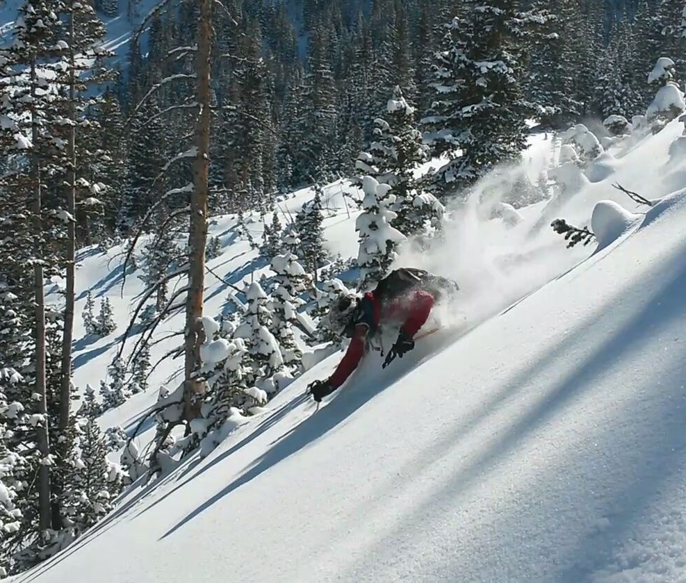 Feltchy getting pitted! [Photo: Aaron Rice, Skier: Sam Feltch]