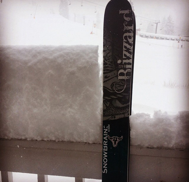 Nearly a foot of snow was on the valley floor by 8am Saturday morning