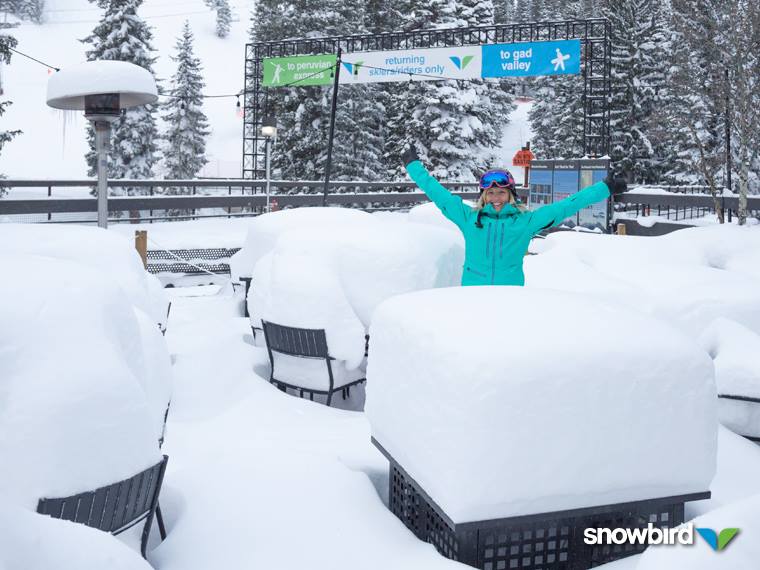 44" at Snowbird, UT on April 16th = biggest snowfall of the season.