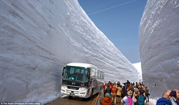 Tateyama Kurobe Alpine Route, Japan.  Today.