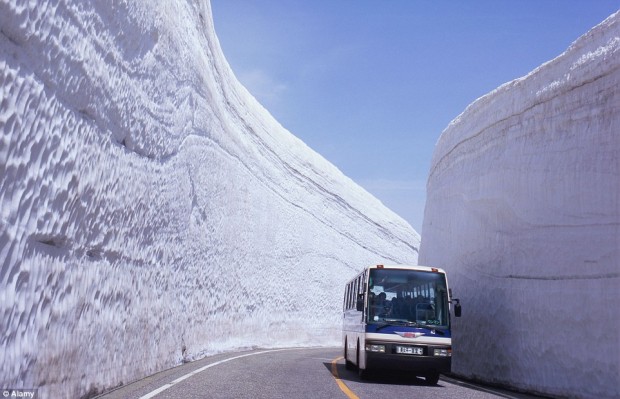 Tateyama Kurobe Alpine Route, Japan.  Today.