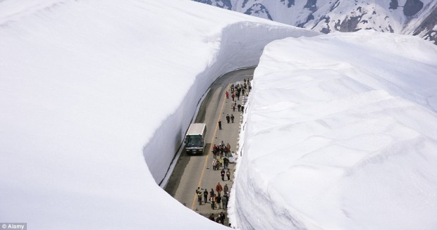 Tateyama Kurobe Alpine Route, Japan.  Today.