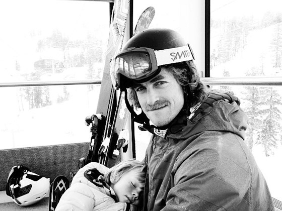 Jason Abraham and son Ebbet at Squaw.