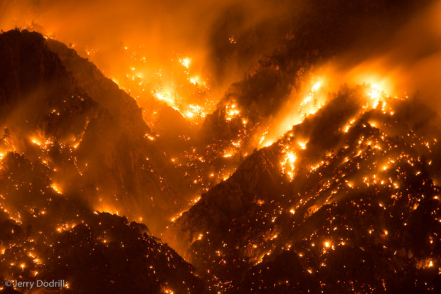 Swall Meadows fire on February 6th, 2015.  