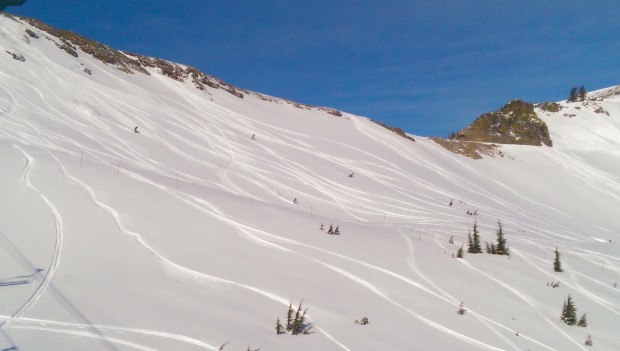Looking down Siberia Ridge, looking nice