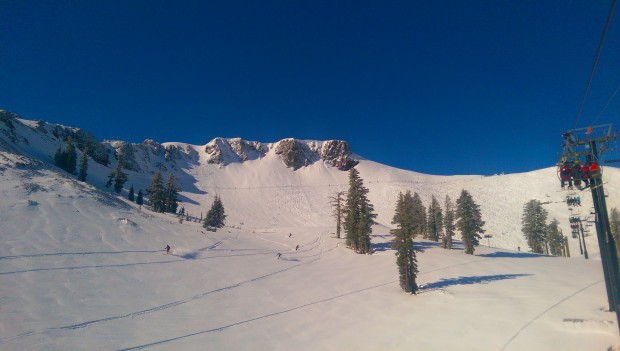 Plenty of sweet pow lines to be had on Siberia this morning