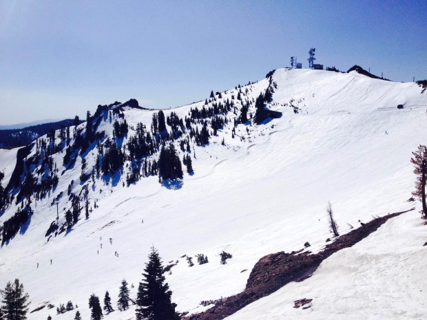 Alpine Bowl on Tuesday with the newly formed 'Banked Slalom'.
