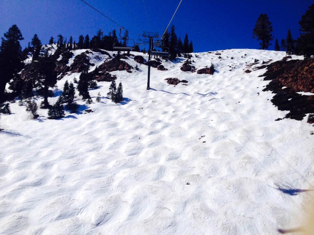 Mogul madness un Summit Chair at Alpine on Tuesday