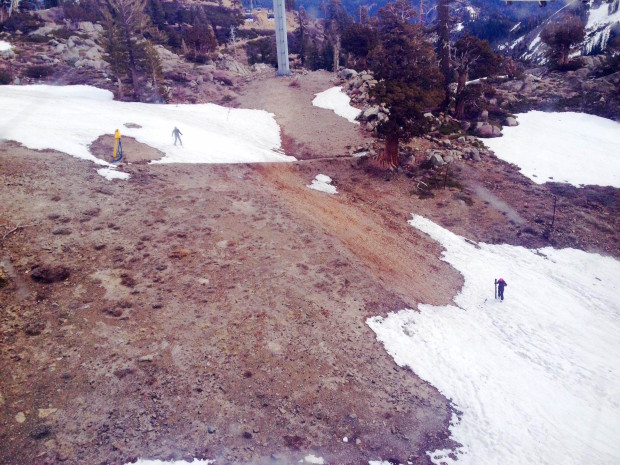 Connecting the dots at Squaw yesterday.