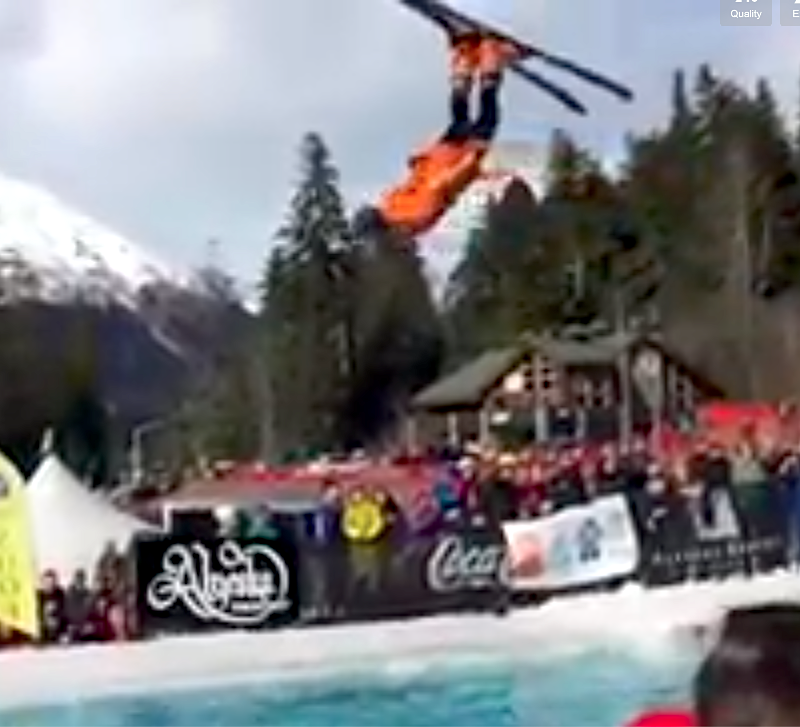 backflip pond crossing ski