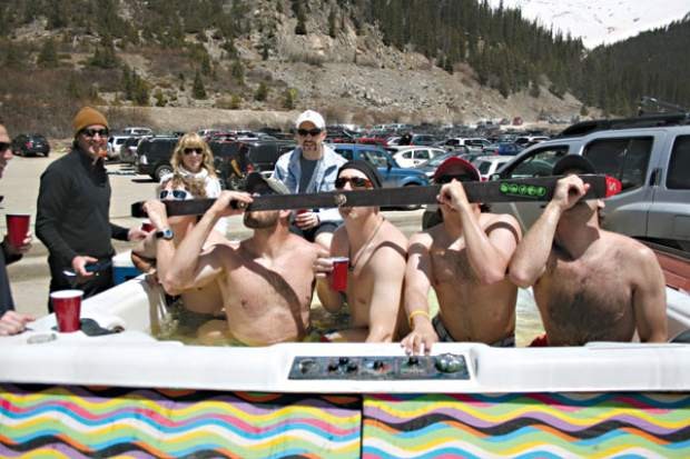 The Beach at Arapahoe Basin, CO is infamous...