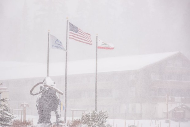 Photo of nuking snow at Mammoth today.