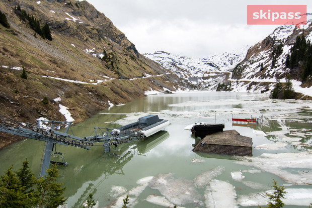 Avoriaz ski lift underwater last week