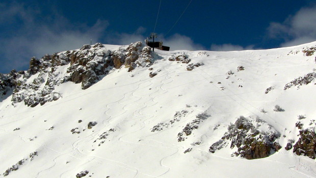 Pow under the gondola today.
