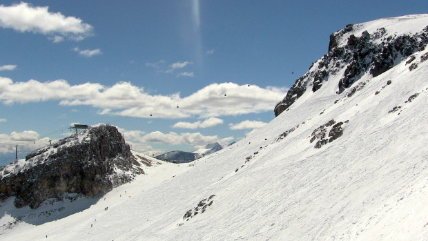 The Gondola hanging in the abyss on Saturday.