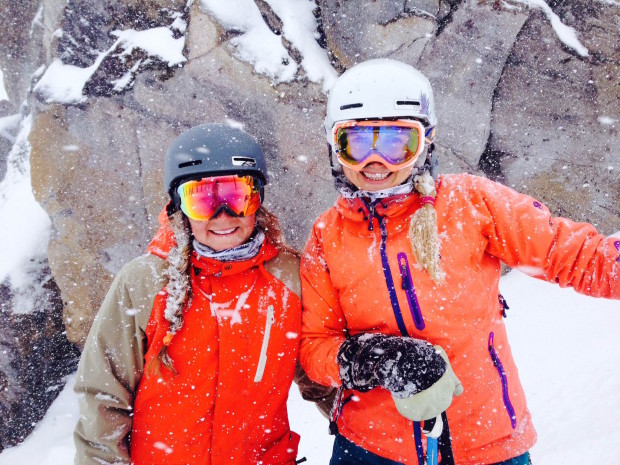 Girls and snow today at Mammoth.