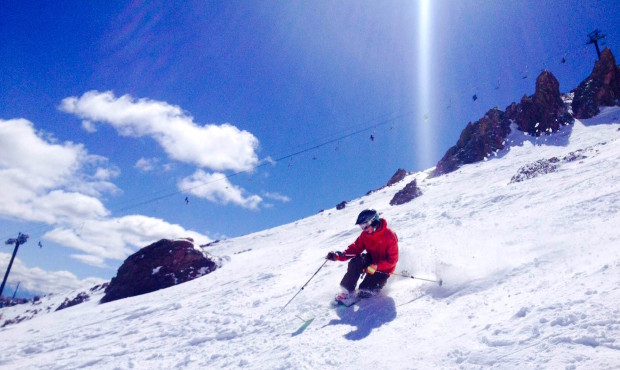 Ben ripping off Chair 23 on Saturday.