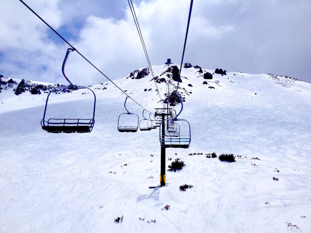 The view riding up Chair 23 today.  Pow everywhere.