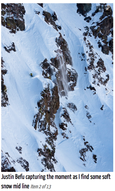 Josh Daiek skiing scary lines off Sonora Pass in 2014.