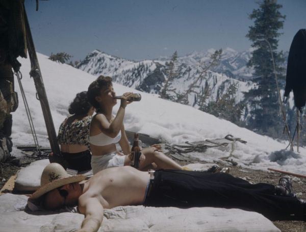 One guy and two girls in the mountains? Oh, wait, that's Jean Claude Killy. Doesn't count. more faithful,