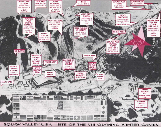 1960 Winter Olympic Games at Squaw Valley, CA.  
