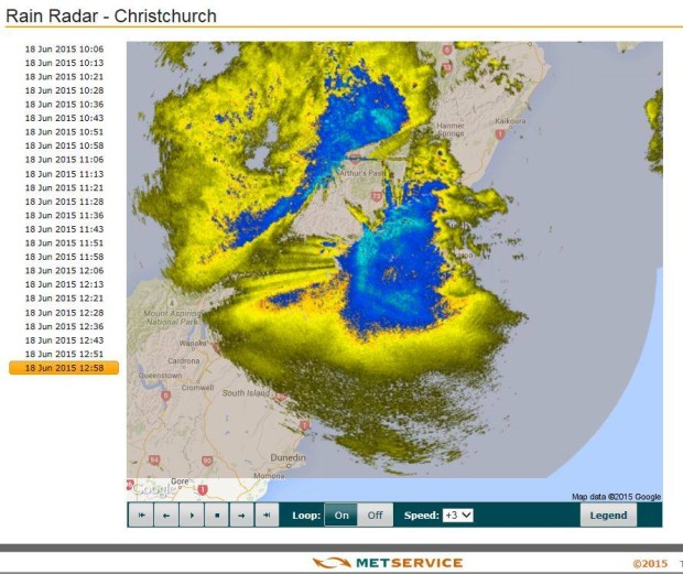 New Zealand radar today at 5pm local time.