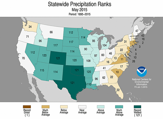 May 2015 was the wettest May in Colorado in 121 years.