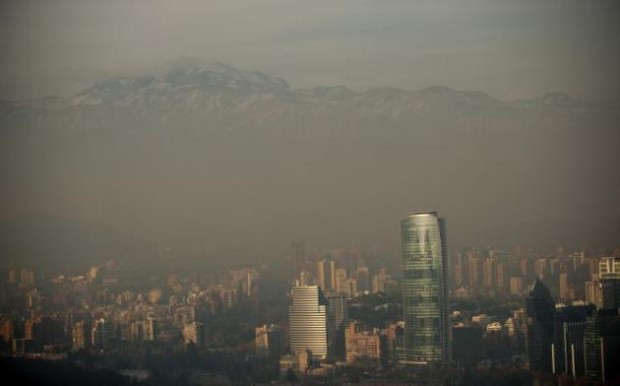 Stock photo of Santiago smog.