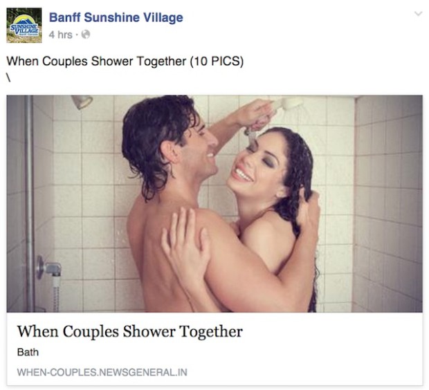 Banff Sunshine VIllages Facebook today...
