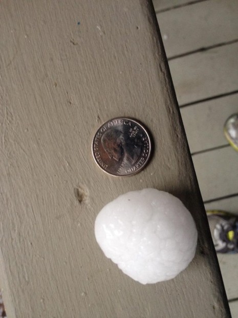 Big Hail yesterday in Lake Tahoe.  photo:  kristie calvin