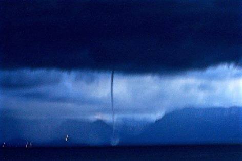 Lake Tahoe, CA water spout yesterday near Emerald Bay. photo: brett kendall
