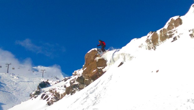 Chris Owen dropping into the Amphitheater