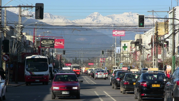 14,000-foot peaks to the East of San Fernando, Chile. We saw this en route to some waves in the deep south of Chile.