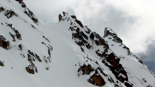 Untouched lines in the Catedral sidecountry today.